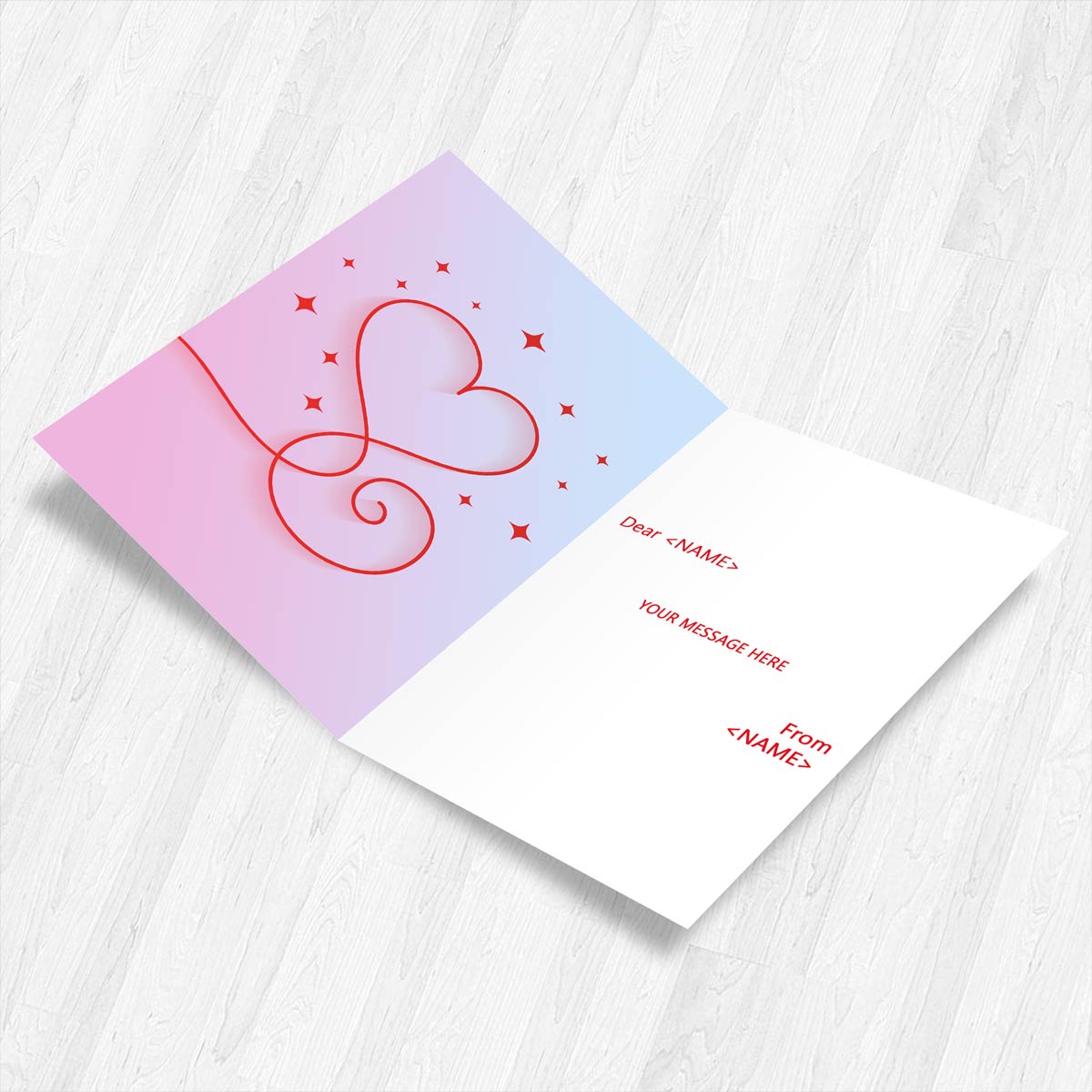 Personalized Love You Photo Greeting Card For Valentine's Day