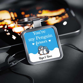 You're My Penguin Forever Metal Keychain For Couple