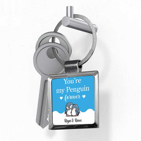 You're My Penguin Forever Metal Keychain For Couple