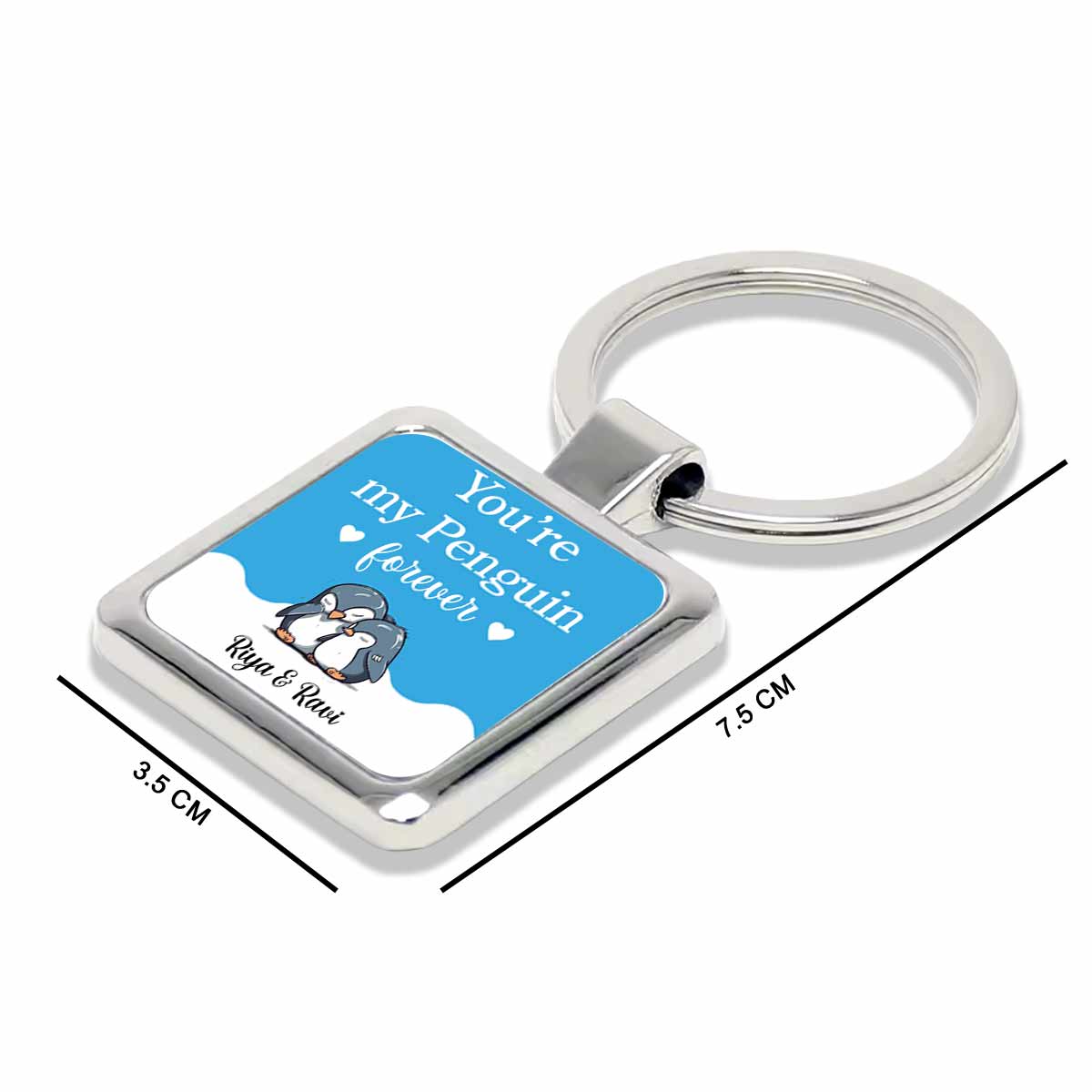 You're My Penguin Forever Metal Keychain For Couple