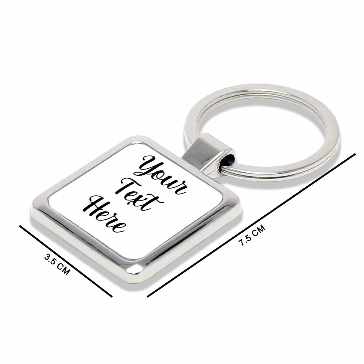 Personalized Text Metal Keychain Gift For Couple, Friend & Family