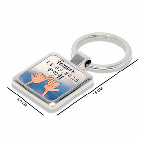 Personalized Forever Metal Keychain Gift For Couple