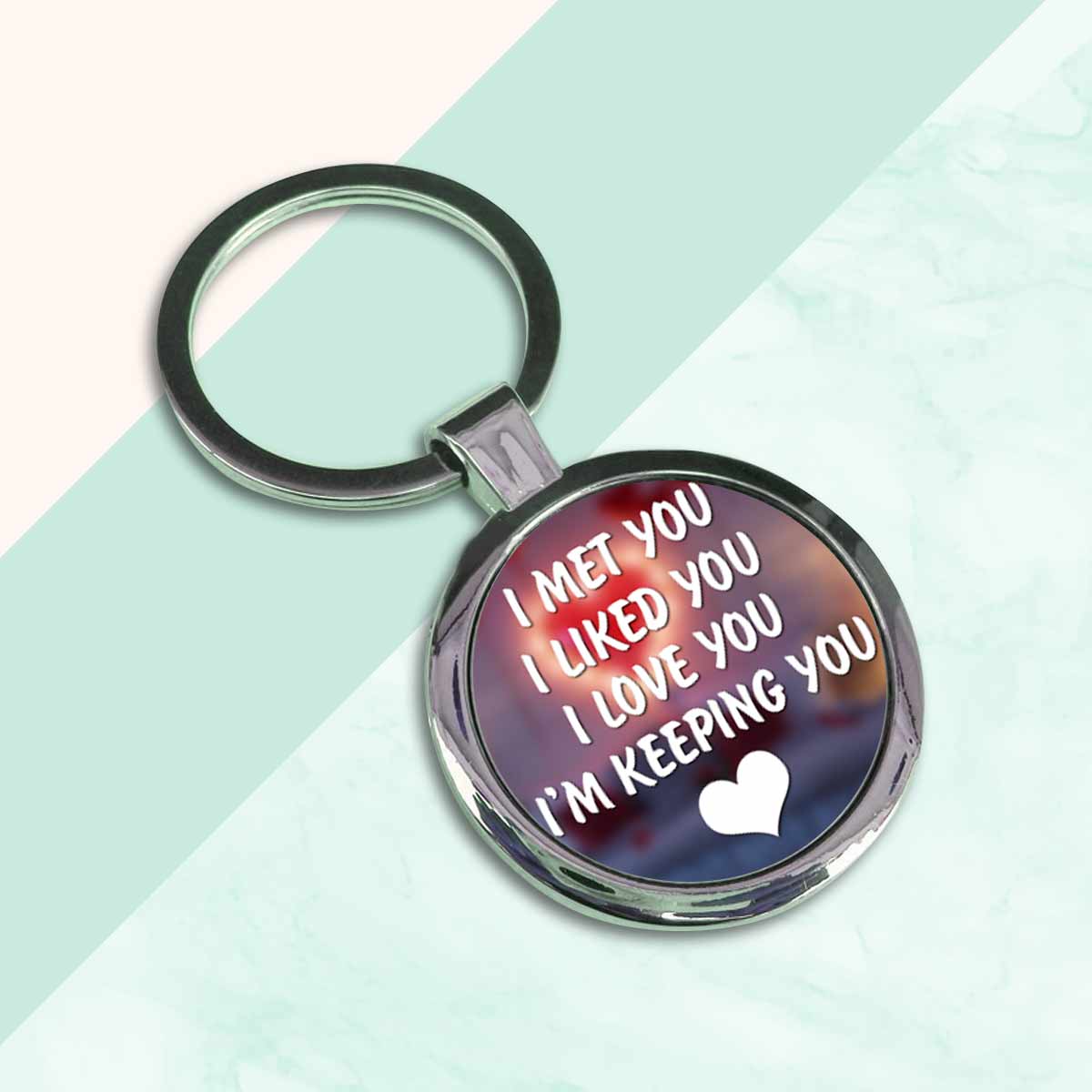 I Love You Metal Keychain Gift For Valentine's Day