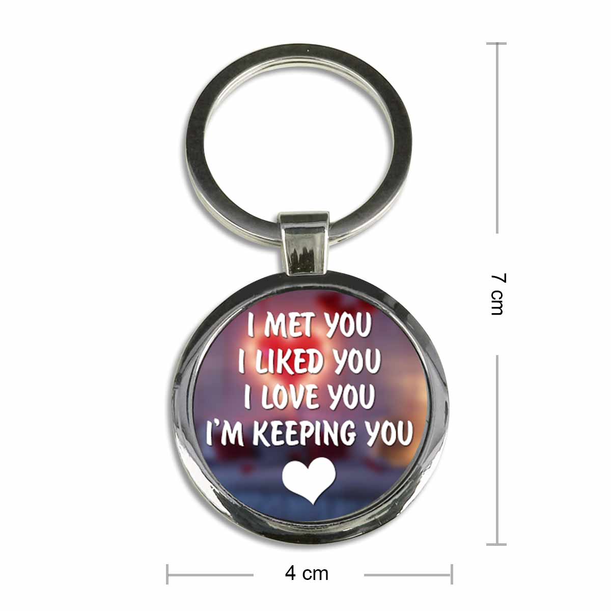 I Love You Metal Keychain Gift For Valentine's Day