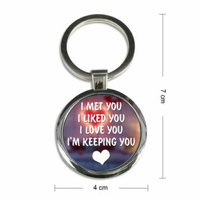 I Love You Metal Keychain Gift For Valentine's Day