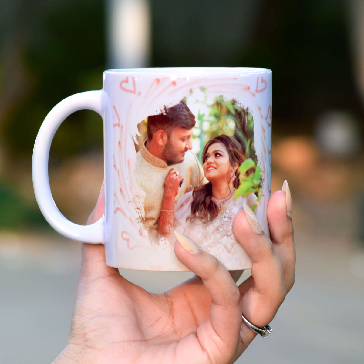 Personalized Mug, Coaster Hamper with Chocolate Gift For Couple, Friend & Family