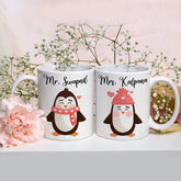 Personalized You Are My Penguin Couple Coffee Mug Set Of 2 For Valentine's Day