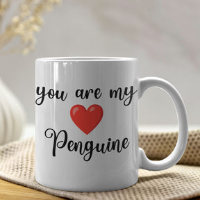 Personalized You Are My Penguin Couple Coffee Mug Set Of 2 For Valentine's Day