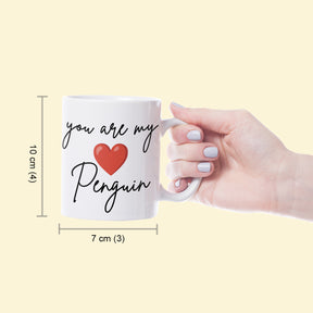 Personalized You Are My Penguin Couple Coffee Mug Set Of 2 For Valentine's Day