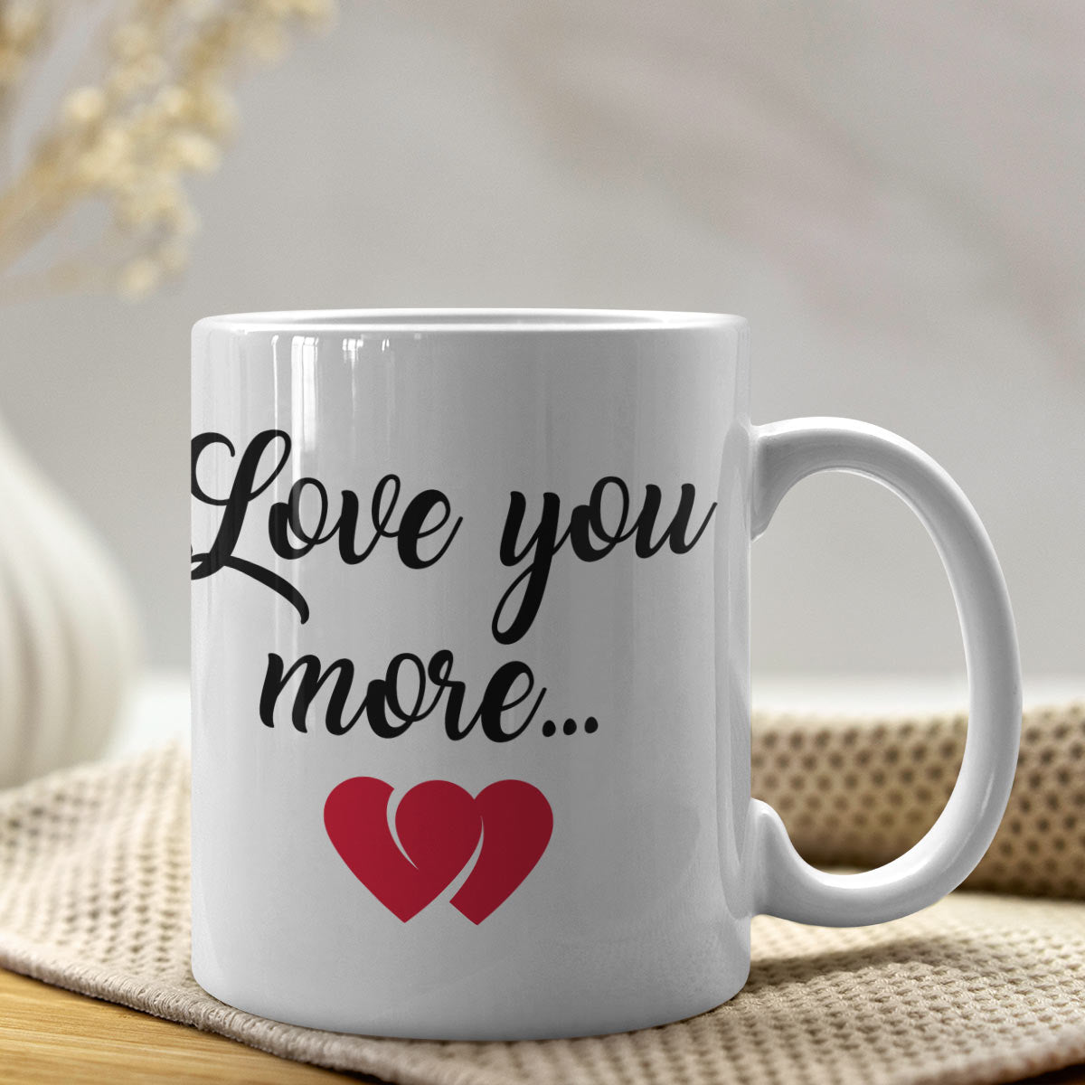 Love You More Couple Coffee Mug For Valentine's Day