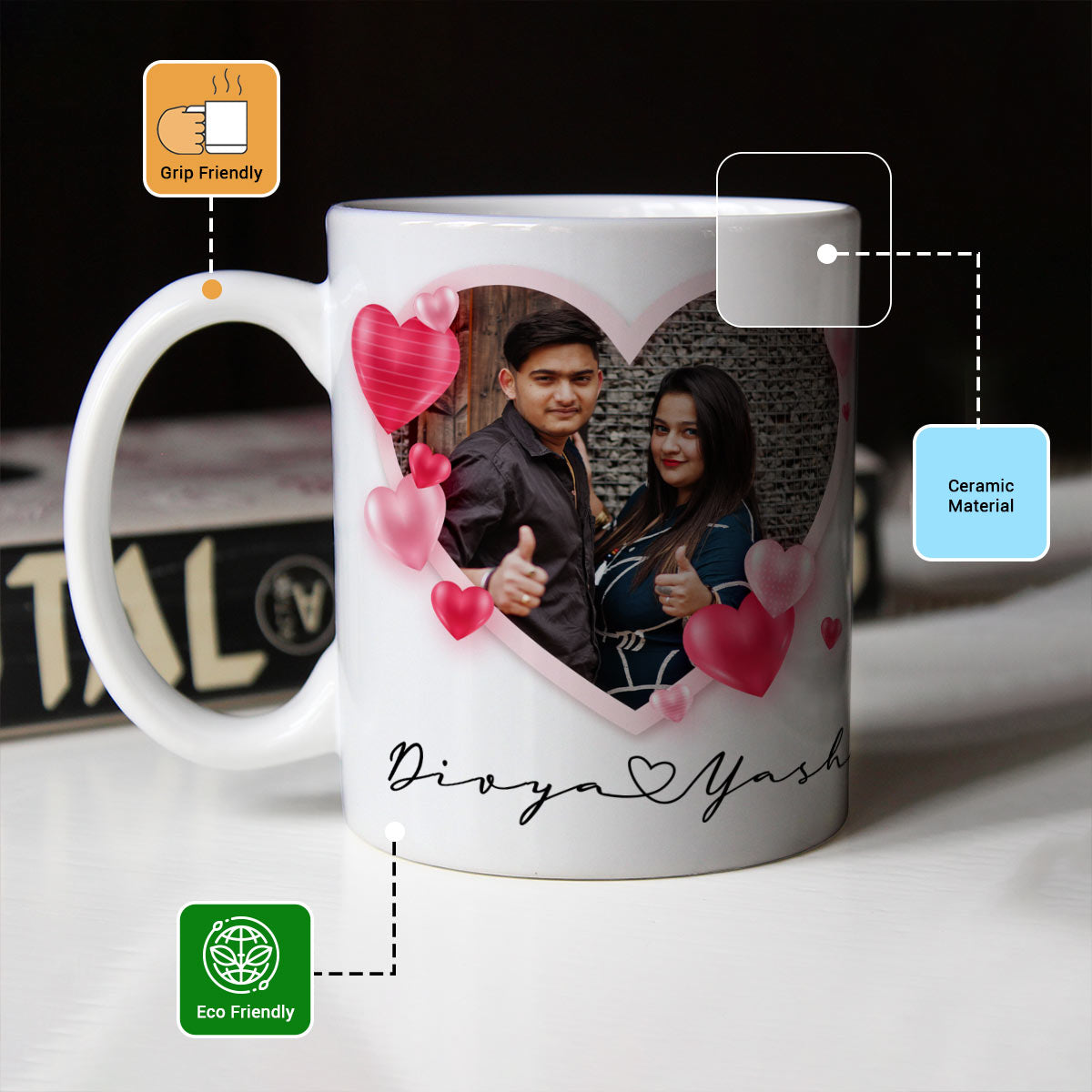 Love You More Couple Coffee Mug For Valentine's Day