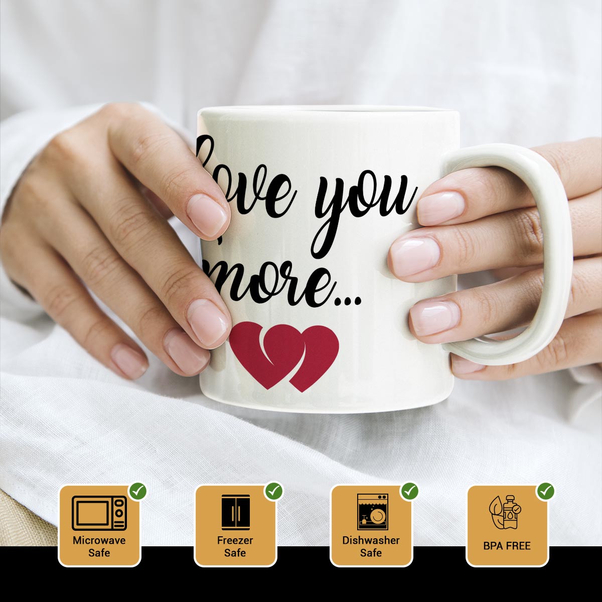 Love You More Couple Coffee Mug For Valentine's Day