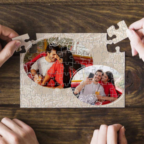 Personalized Love Story Jigsaw Puzzle Gift For Couple