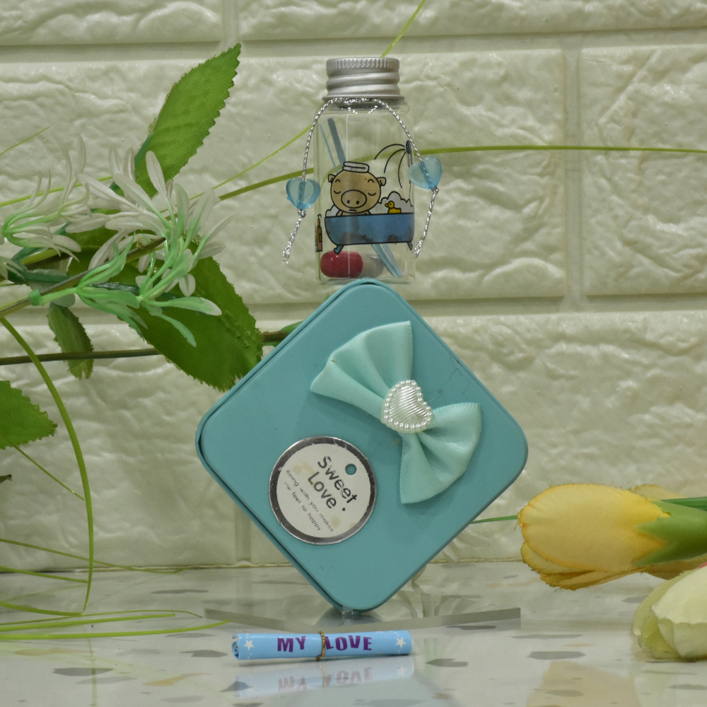 Sweet Love Message Bottle Gift & Pop-up Box Gift Set For Couple