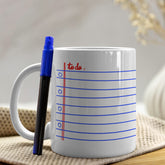 To Do List Coffee Mug Gift For Friend with Marker