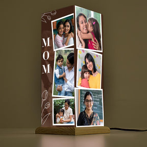 Personalized Mom Photo Grid Table Lamp For Mother's Day