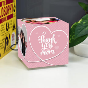 Customized Thank You Mom Heart Photo Cube Lamp For Mother's Day