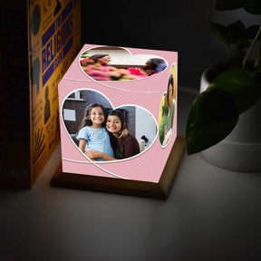 Customized Thank You Mom Heart Photo Cube Lamp For Mother's Day