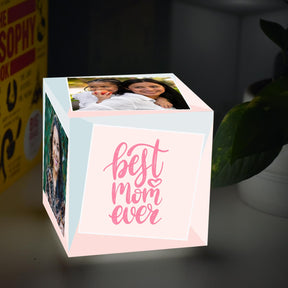 Customized Best Mom Ever Photo Cube Lamp For Mother's Day