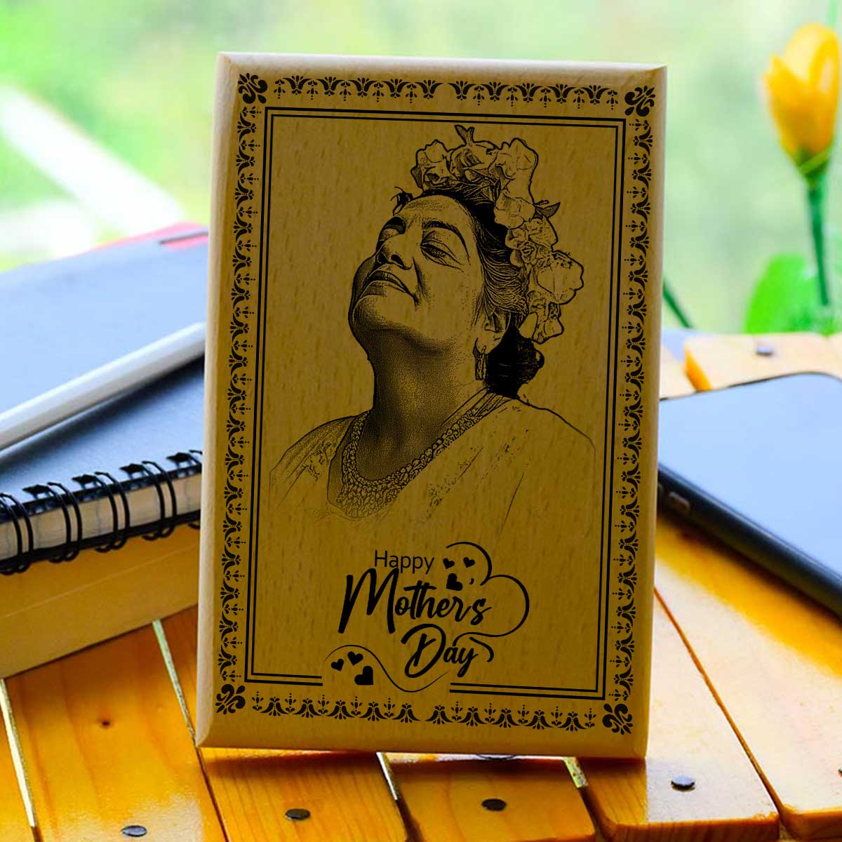 Happy Mother's Day Wooden Photo Frame Gift For Mom