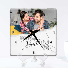 Personalized Dad Photo Wall Clock Gift For Father's Day