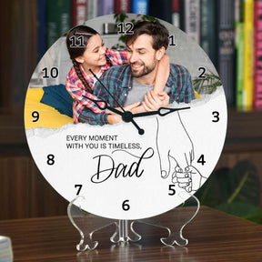 Personalized Dad Photo Wall Clock Gift For Father's Day