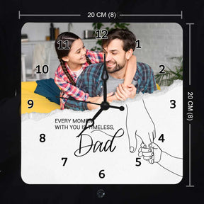 Personalized Dad Photo Wall Clock Gift For Father's Day