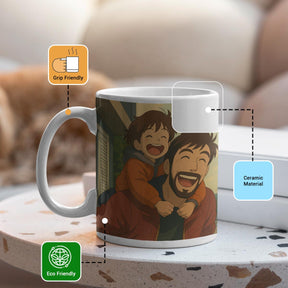 Personalized Anime Ghibli Image Coffee Mug Gift For Dad