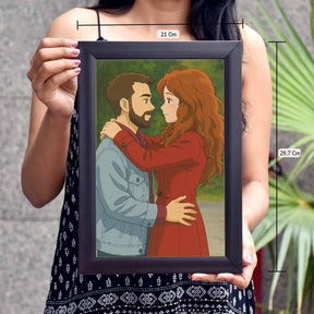 Personalized Anime Ghibli Image Poster Frame Gift for Couple