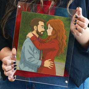 Personalized Anime Ghibli Image Poster Frame Gift for Couple