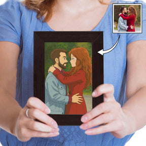 Personalized Anime Ghibli Image Poster Frame Gift for Couple