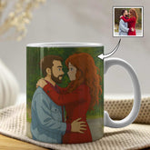 Personalized Anime Ghibli Image Coffee Mug Gift for Couple