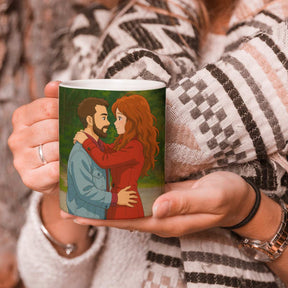 Personalized Anime Ghibli Image Coffee Mug Gift for Couple