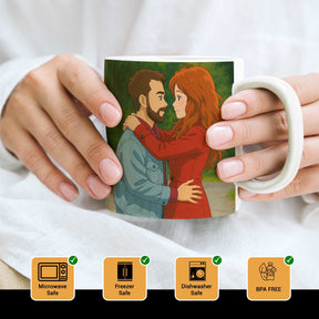 Personalized Anime Ghibli Image Coffee Mug Gift for Couple