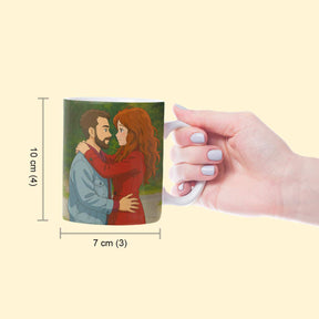 Personalized Anime Ghibli Image Coffee Mug Gift for Couple