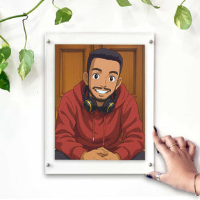 Personalized Anime Ghibli Image Poster Frame Gift for Men