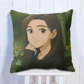 Personalized Anime Ghibli Image Polyester Cushion Gift for Girls