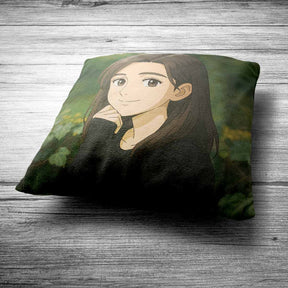 Personalized Anime Ghibli Image Polyester Cushion Gift for Girls