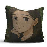 Personalized Anime Ghibli Image Polyester Cushion Gift for Girls