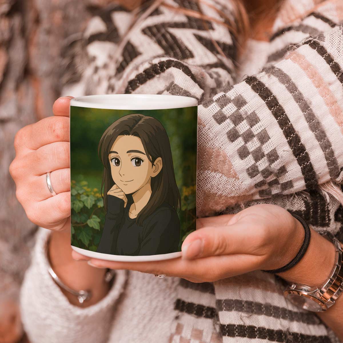 Personalized Anime Ghibli Image Coffee Mug Gift for Girls