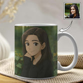 Personalized Anime Ghibli Image Coffee Mug Gift for Girls