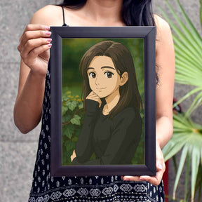 Personalized Anime Ghibli Image Poster Frame Gift for Girls