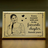 Personalized Favourite Chapter Engraved Wooden Photo Frame Gift for Couple