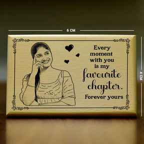 Personalized Favourite Chapter Engraved Wooden Photo Frame Gift for Couple