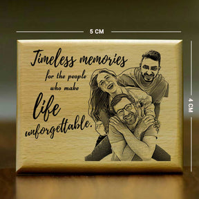 Personalized Life Unforgettable Engraved Wooden Photo Frame Gift for Friends