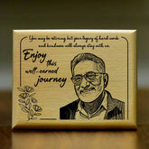 Personalized Enjoy Well Earned Journey Engraved Wooden Photo Frame Retirement Gift