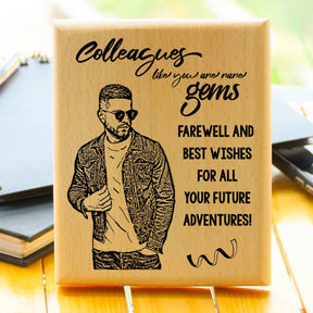 Personalized Colleagues Like You Engraved Wooden Photo Frame Retirement Gift
