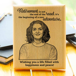 Customized Retirement Is Not The End Engraved Wooden Photo Frame Retirement Gift