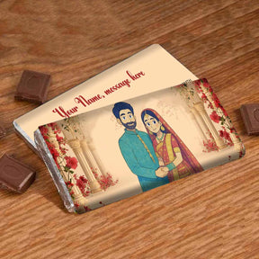 Personalized Happy Wedding Wishes Chocolate Bar Gift For Wedding
