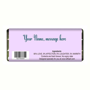Personalized Wedding Celebration Chocolate Bar Gift For Married Couple